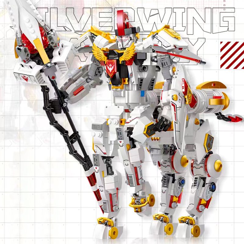 Silverwing the Mecha Centaur Armoured Robot Building Blocks - Kawaiies - Adorable - Cute - Plushies - Plush - Kawaii