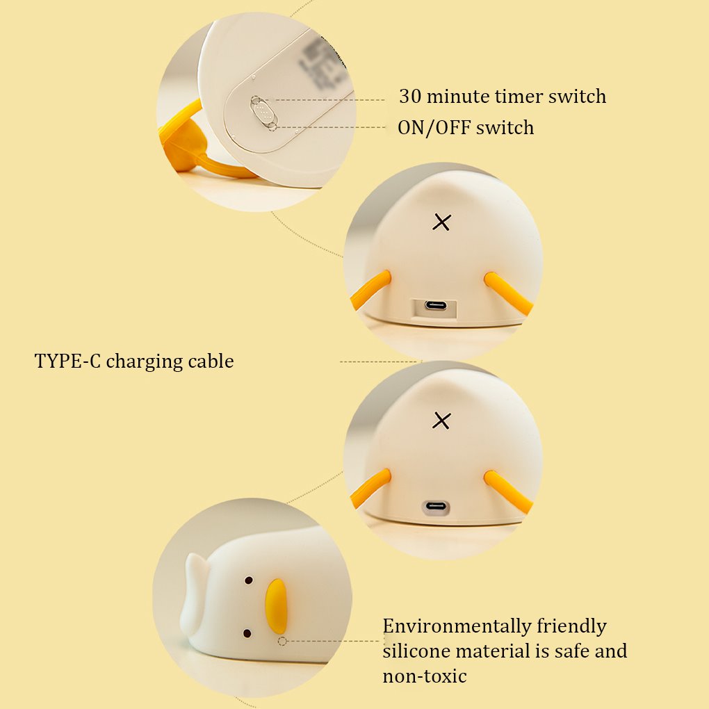 Sleeping Duck LED Night Light - Kawaiies - Adorable - Cute - Plushies - Plush - Kawaii