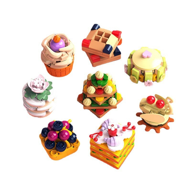Small Cup Cake Dessert Building Set Collection - Kawaiies - Adorable - Cute - Plushies - Plush - Kawaii