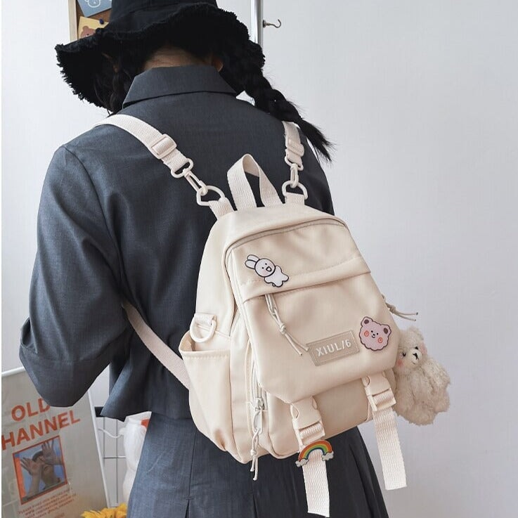 Small Cute Bear Friend Backpack & Sidebag - Kawaiies - Adorable - Cute - Plushies - Plush - Kawaii