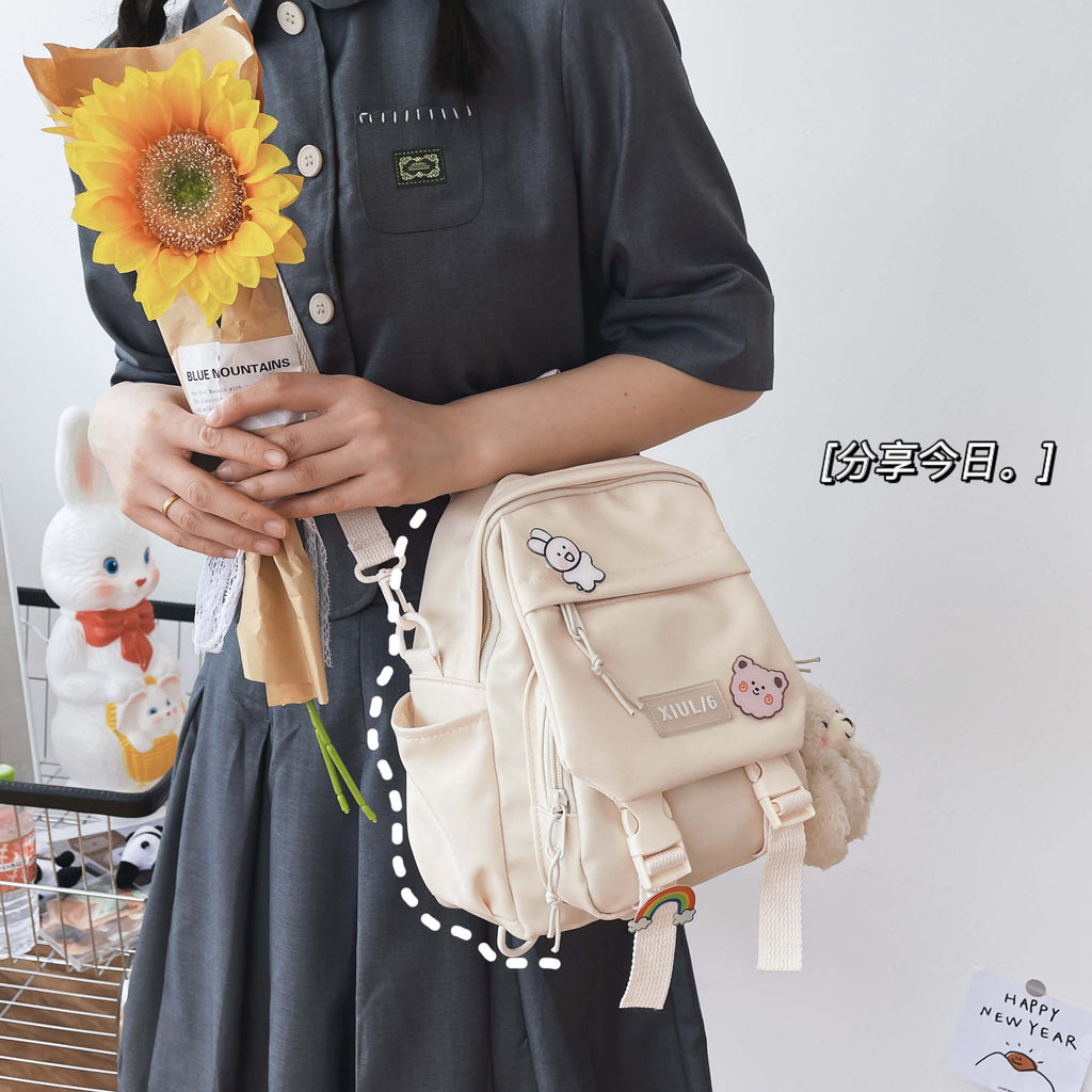 Small Cute Bear Friend Backpack & Sidebag - Kawaiies - Adorable - Cute - Plushies - Plush - Kawaii