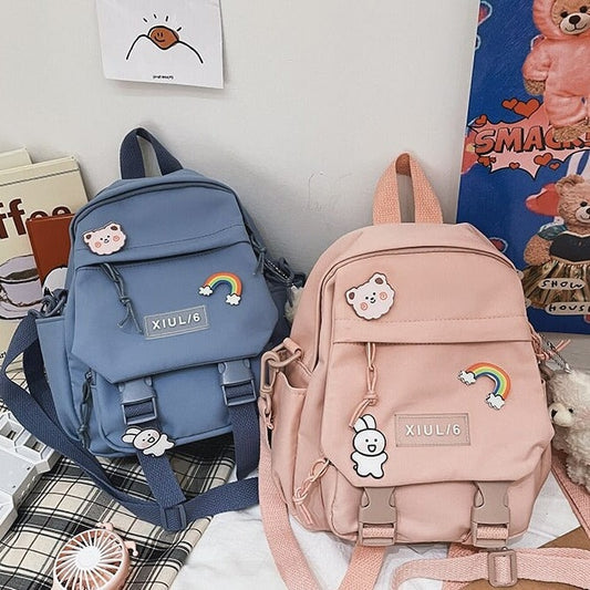 Small Cute Bear Friend Backpack & Sidebag - Kawaiies - Adorable - Cute - Plushies - Plush - Kawaii