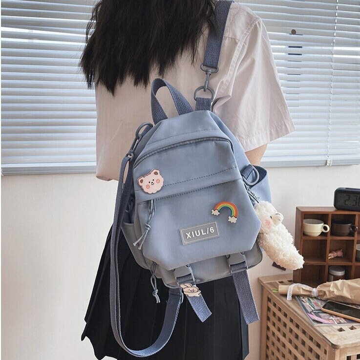 Small Cute Bear Friend Backpack & Sidebag