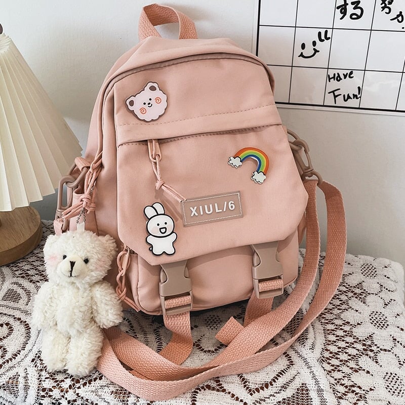 Small Cute Bear Friend Backpack & Sidebag