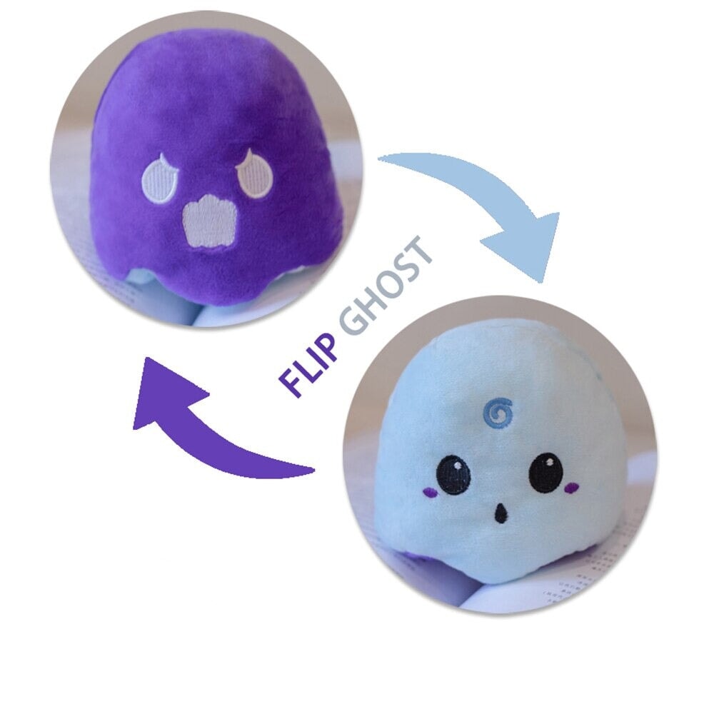 kawaiies-softtoys-plushies-kawaii-plush-Small Reversible Ghost Plushies Soft toy Purple White 13cm 