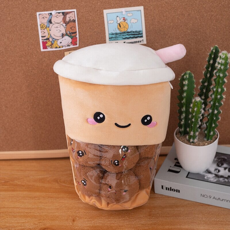 Smiling Boba Dessert Plushie - Kawaiies - Adorable - Cute - Plushies - Plush - Kawaii