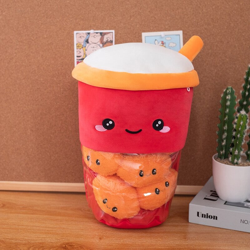 Smiling Boba Dessert Plushie - Kawaiies - Adorable - Cute - Plushies - Plush - Kawaii