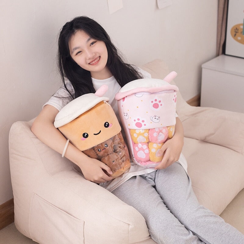 Smiling Boba Dessert Plushie - Kawaiies - Adorable - Cute - Plushies - Plush - Kawaii