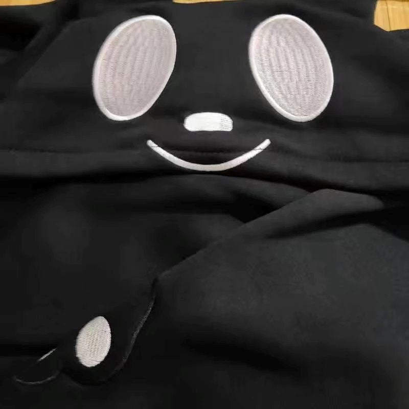 Smiling Teddy Bear with Paw Embroidery Zipper Hoodie - Kawaiies - Adorable - Cute - Plushies - Plush - Kawaii