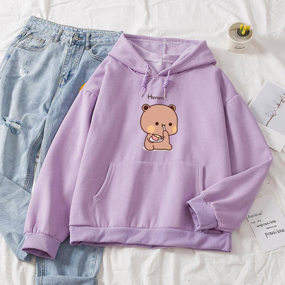 Snacking Teddy Bear Hoodies - Kawaiies - Adorable - Cute - Plushies - Plush - Kawaii