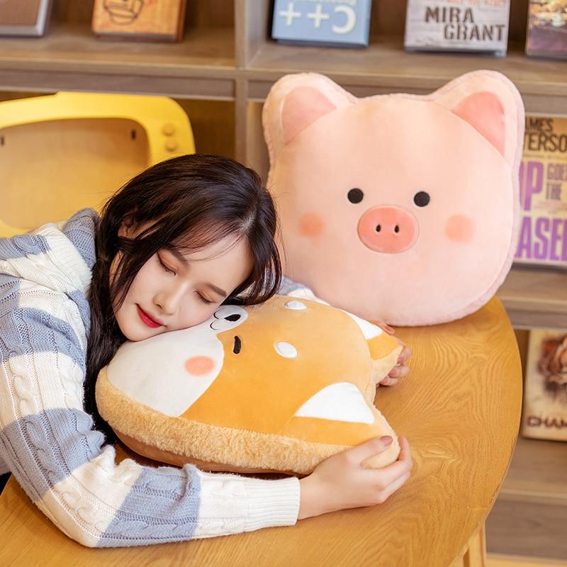 Kit Kat Huskie Shiba Cat Pig Plushie Cushion - Kawaiies - Adorable - Cute - Plushies - Plush - Kawaii