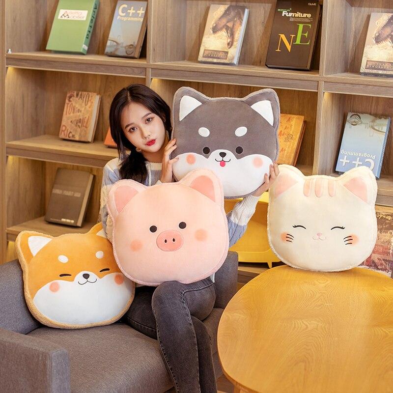 Kit Kat Huskie Shiba Cat Pig Plushie Cushion - Kawaiies - Adorable - Cute - Plushies - Plush - Kawaii