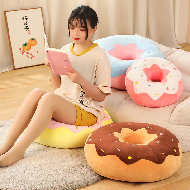 Cute Donuts Pillow Chocolate Donuts Plush Macaron Food Cushion Nice Bottom  Cushion Nap Pillow Doughnut Coussin