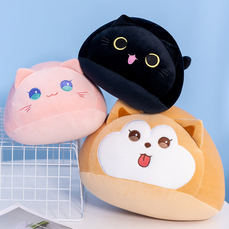 Soft Pebble Cats & Dog Animal Plushies Collection - Kawaiies - Adorable - Cute - Plushies - Plush - Kawaii