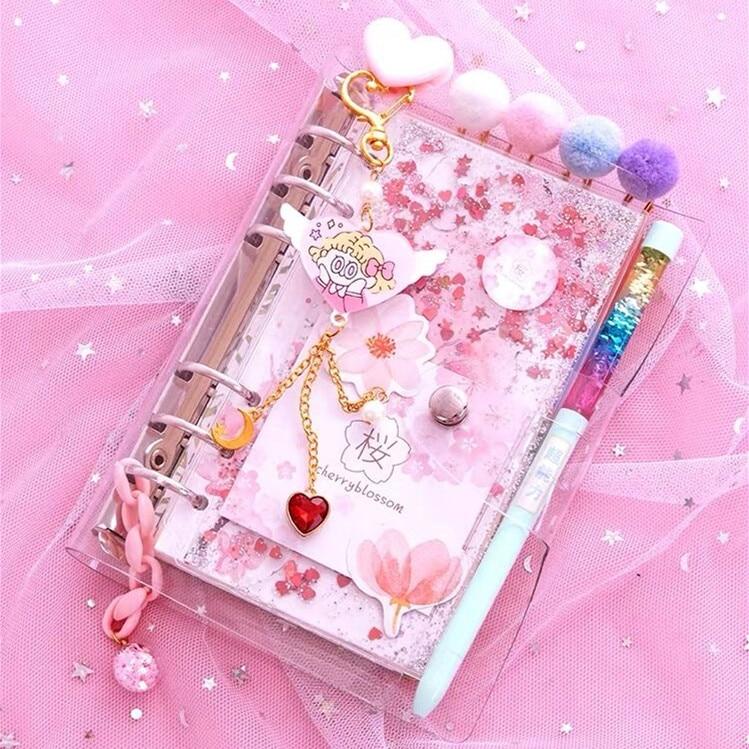 Sparkly Sakura Cherry Blossom Diary Set - Kawaiies - Adorable - Cute - Plushies - Plush - Kawaii