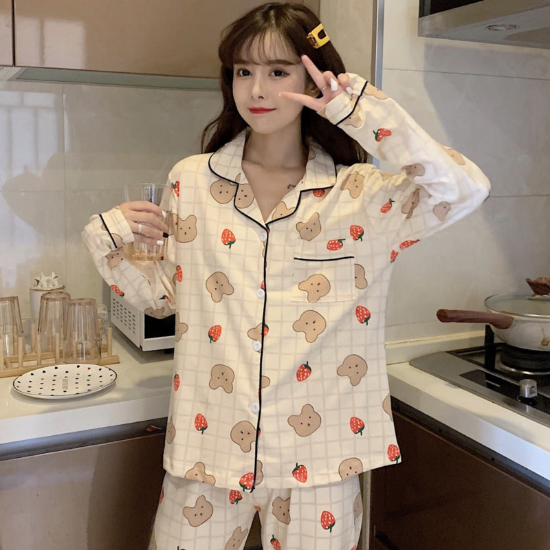 Spring Summer Women Sleepwear Pajamas Set - Kawaiies - Adorable - Cute - Plushies - Plush - Kawaii