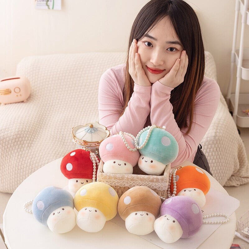 kawaiies-softtoys-plushies-kawaii-plush-Squishy Mushroom Friends Plushie Keychains | NEW Soft toy 