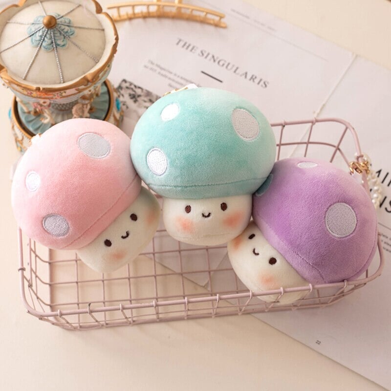 kawaiies-softtoys-plushies-kawaii-plush-Squishy Mushroom Friends Plushie Keychains | NEW Soft toy 