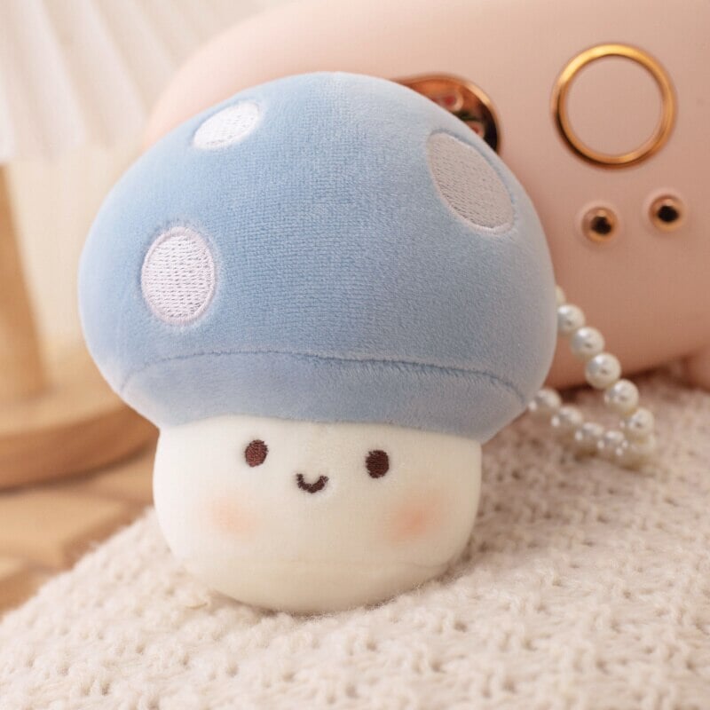 kawaiies-softtoys-plushies-kawaii-plush-Squishy Mushroom Friends Plushie Keychains | NEW Soft toy Blue 