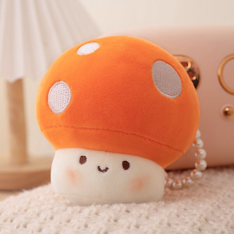 kawaiies-softtoys-plushies-kawaii-plush-Squishy Mushroom Friends Plushie Keychains | NEW Soft toy Orange 