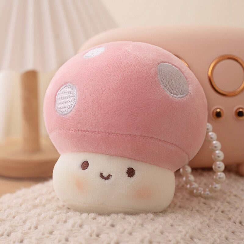 kawaiies-softtoys-plushies-kawaii-plush-Squishy Mushroom Friends Plushie Keychains | NEW Soft toy Pink 