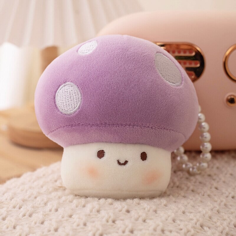 kawaiies-softtoys-plushies-kawaii-plush-Squishy Mushroom Friends Plushie Keychains | NEW Soft toy Purple 