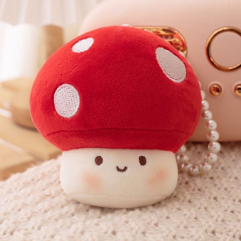 kawaiies-softtoys-plushies-kawaii-plush-Squishy Mushroom Friends Plushie Keychains | NEW Soft toy Red 