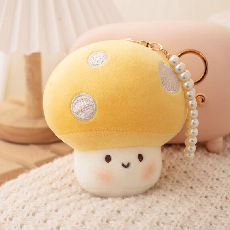 kawaiies-softtoys-plushies-kawaii-plush-Squishy Mushroom Friends Plushie Keychains | NEW Soft toy Yellow 