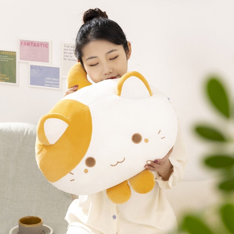Squishy Sweet Cat Pillow Plushie - Kawaiies - Adorable - Cute - Plushies - Plush - Kawaii