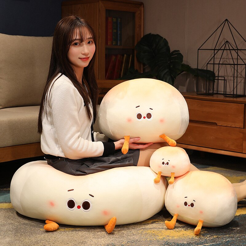 Steamed Round Stuffed Bao Bun Plushie - Kawaiies - Adorable - Cute - Plushies - Plush - Kawaii