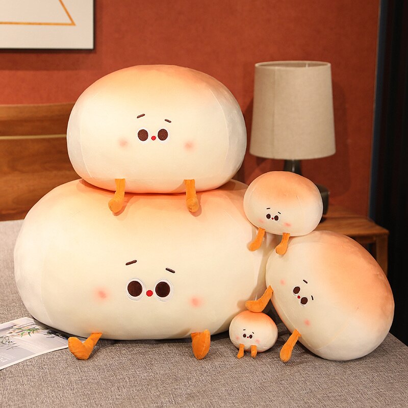 Steamed Round Stuffed Bao Bun Plushie - Kawaiies - Adorable - Cute - Plushies - Plush - Kawaii