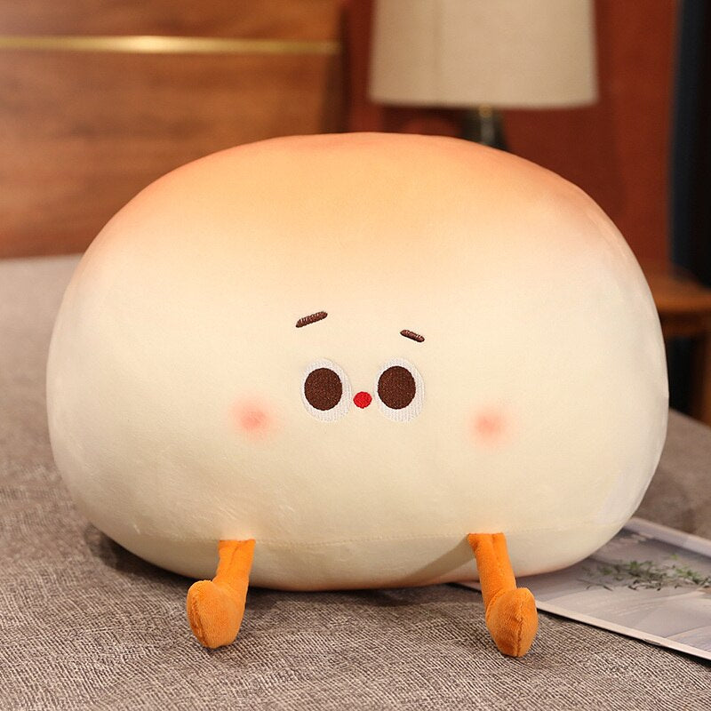 Steamed Round Stuffed Bao Bun Plushie - Kawaiies - Adorable - Cute - Plushies - Plush - Kawaii