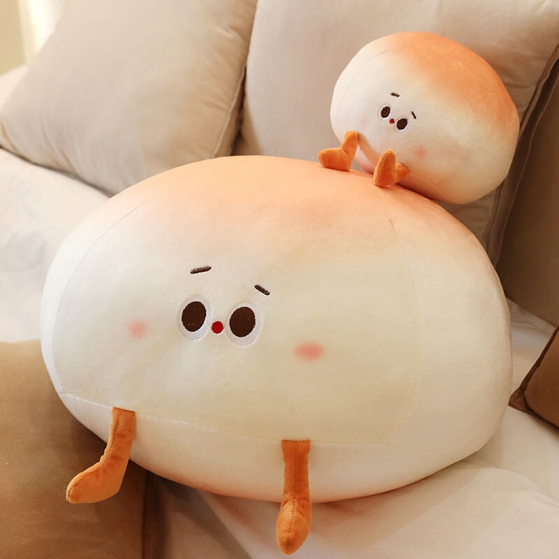 Steamed Round Stuffed Bao Bun Plushie - Kawaiies - Adorable - Cute - Plushies - Plush - Kawaii