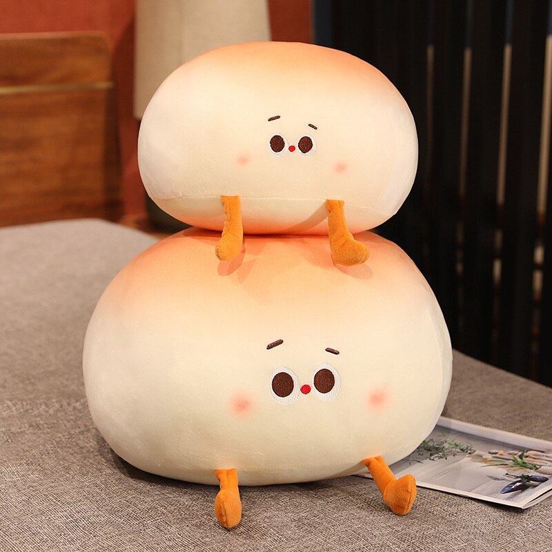 Steamed Round Stuffed Bao Bun Plushie - Kawaiies - Adorable - Cute - Plushies - Plush - Kawaii