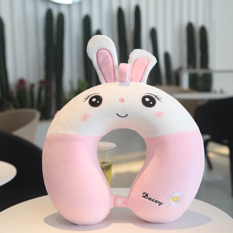 Stuffed Animal Memory Foam U-Shaped Neck Pillow - Kawaiies - Adorable - Cute - Plushies - Plush - Kawaii