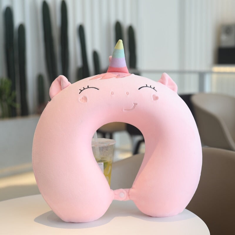 Stuffed Animal Memory Foam U-Shaped Neck Pillow - Kawaiies - Adorable - Cute - Plushies - Plush - Kawaii