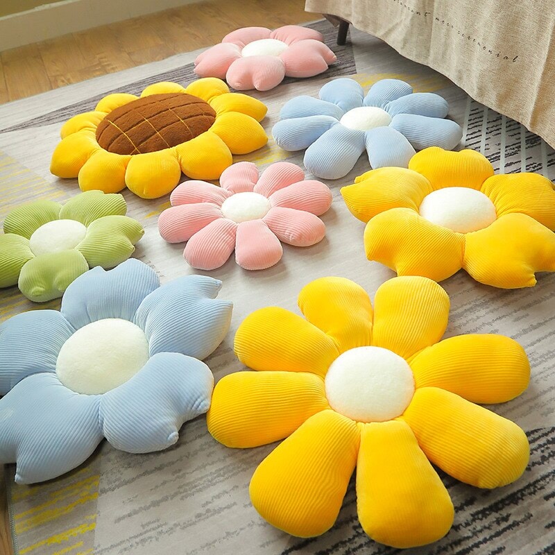 Sunflower Sakura Daisy Flowers Plush Cushion Collection - Kawaiies - Adorable - Cute - Plushies - Plush - Kawaii