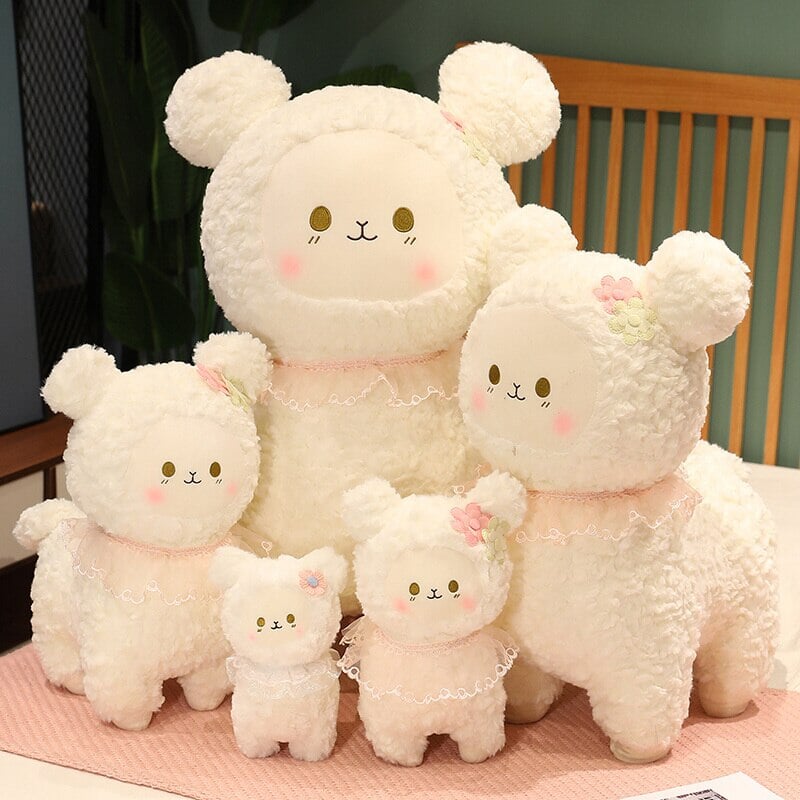 Sweet Fluffy Standing Lamb Family - Kawaiies - Adorable - Cute - Plushies - Plush - Kawaii