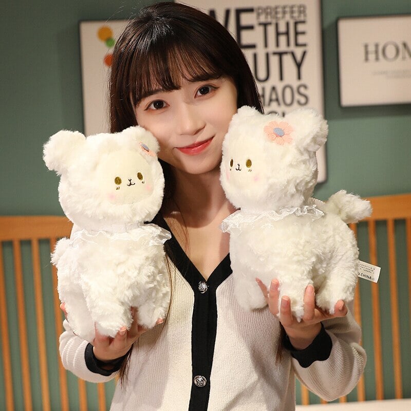 Sweet Fluffy Standing Lamb Family - Kawaiies - Adorable - Cute - Plushies - Plush - Kawaii
