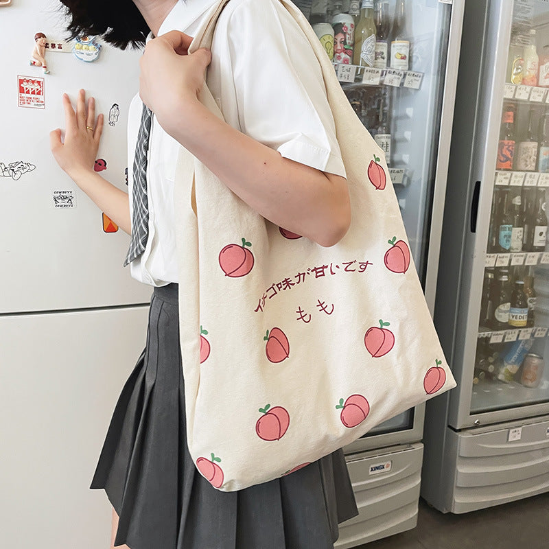 Buy Canvas Tote Bag For Women Cute Zipper Tote Bag with Inner Pocket  Reusable Grocery Shopping Bags For School, Office, Picnic And Travel (  Lemon Bag) Online at desertcartINDIA