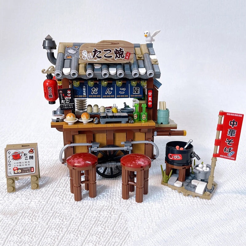 Takoyaki & Noodle Asian Street Stall Nano Building Blocks - Kawaiies - Adorable - Cute - Plushies - Plush - Kawaii