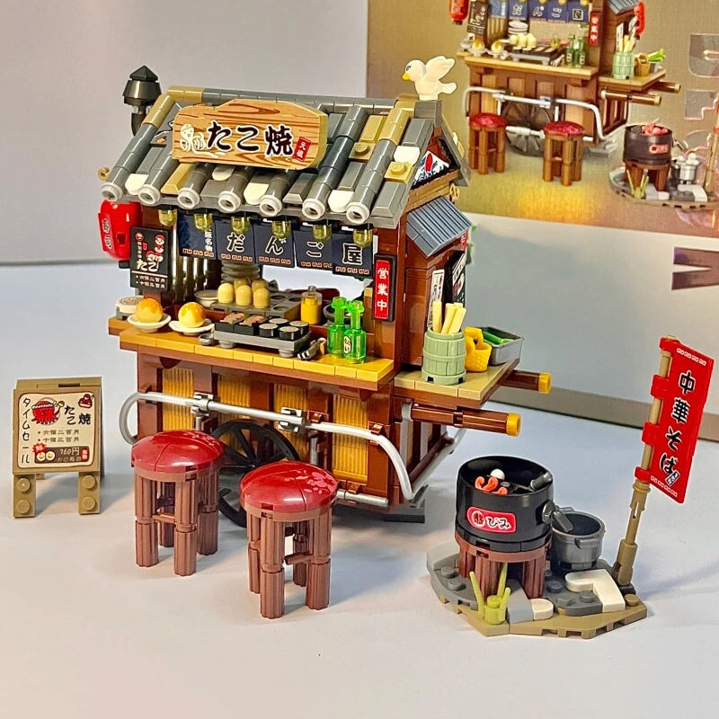 Takoyaki & Noodle Asian Street Stall Nano Building Blocks - Kawaiies - Adorable - Cute - Plushies - Plush - Kawaii