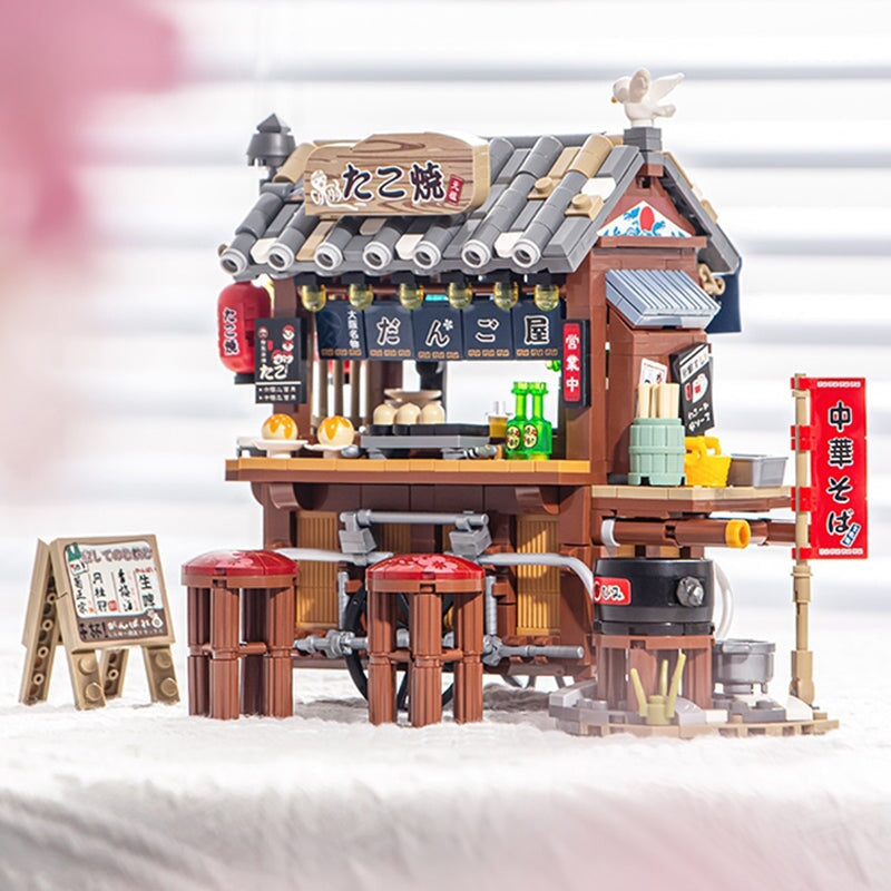 Takoyaki & Noodle Asian Street Stall Nano Building Blocks - Kawaiies - Adorable - Cute - Plushies - Plush - Kawaii