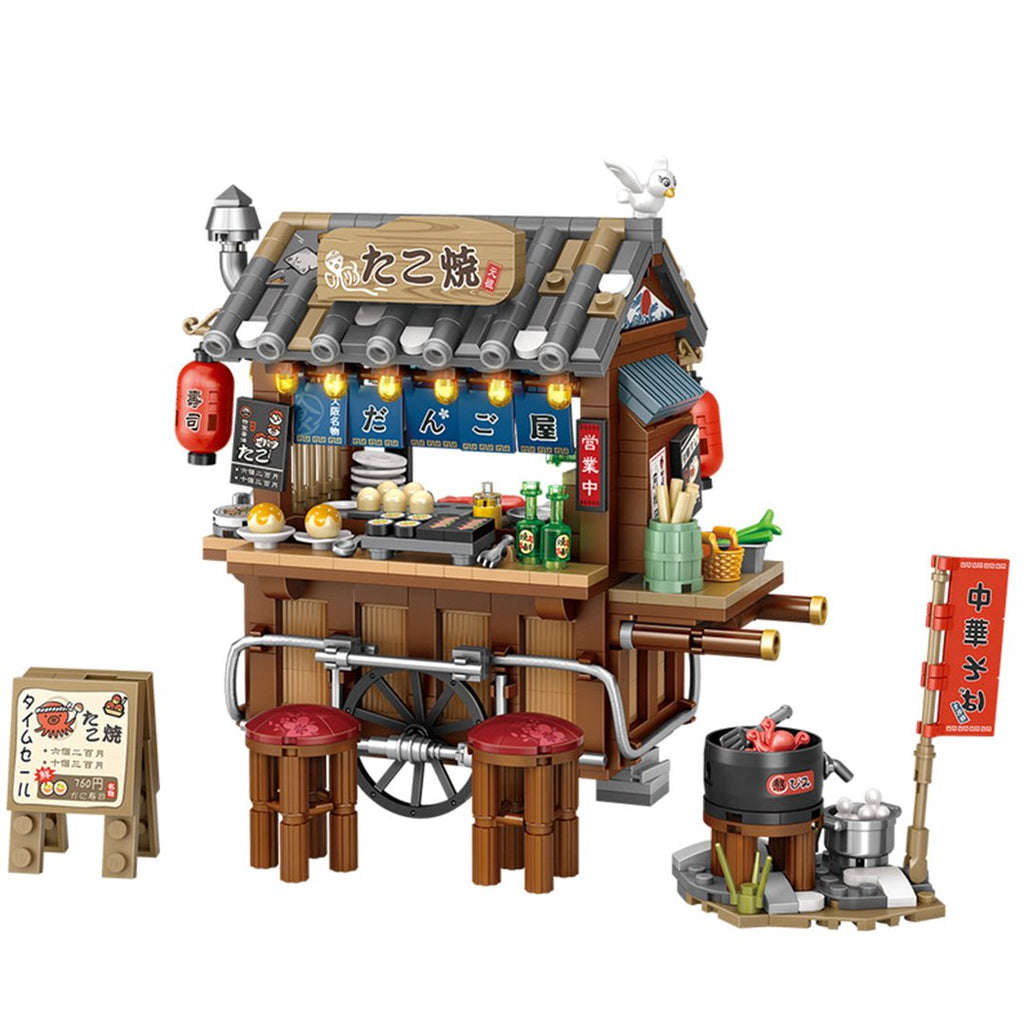 Takoyaki & Noodle Asian Street Stall Nano Building Blocks - Kawaiies - Adorable - Cute - Plushies - Plush - Kawaii