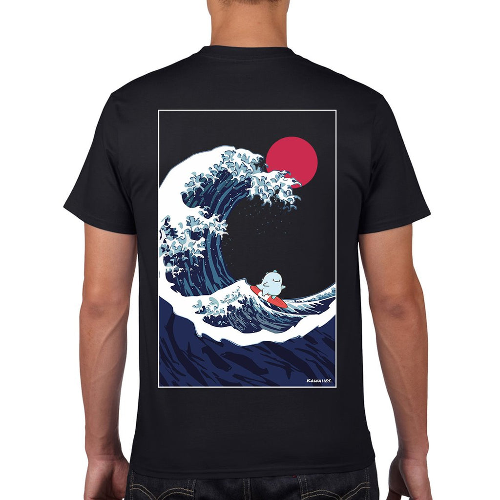 Tato Surfing The Great Wave Square Tee - Kawaiies - Adorable - Cute - Plushies - Plush - Kawaii