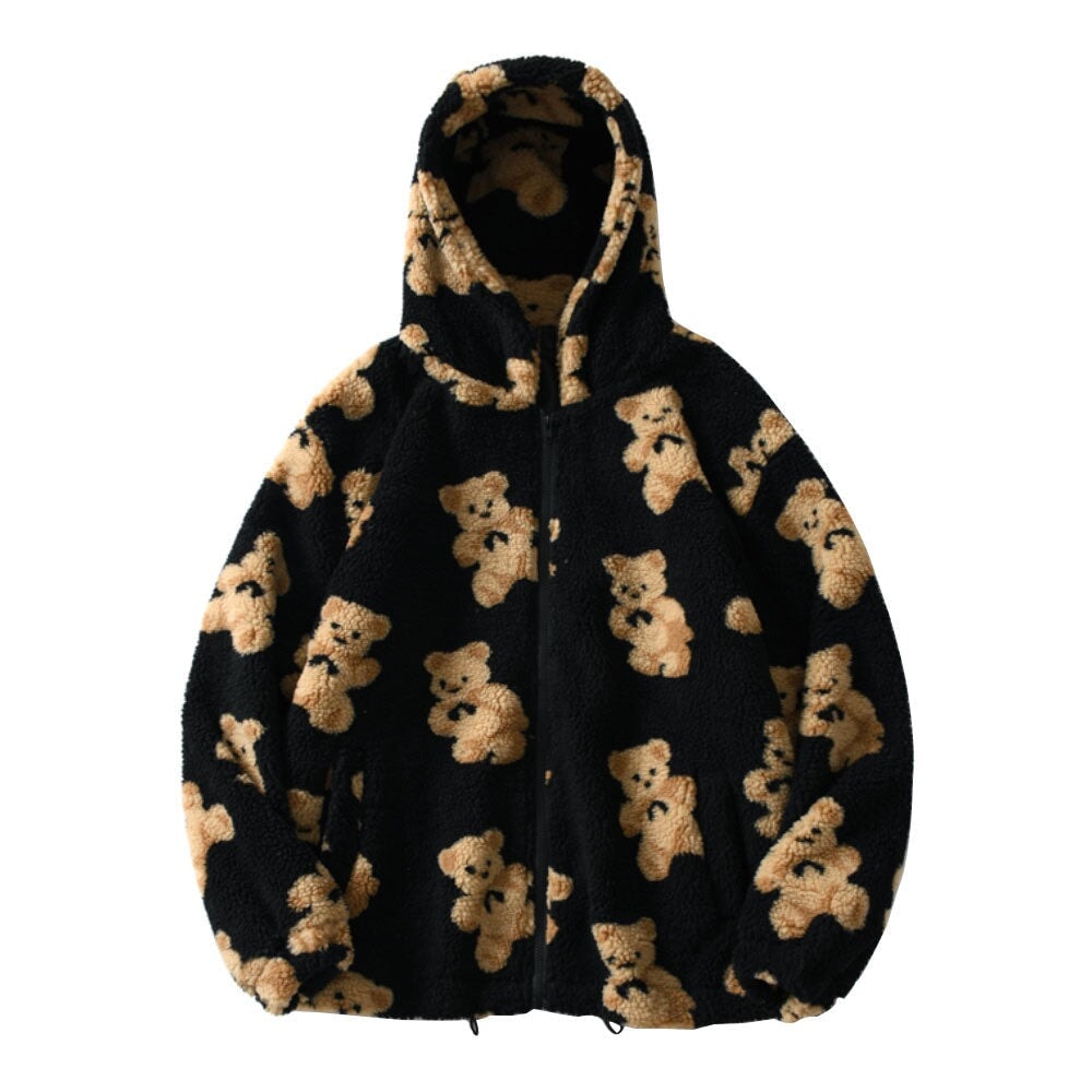 Teddy Bear Fleece Hooded Zip-up Jacket | NEW - Kawaiies - Adorable - Cute - Plushies - Plush - Kawaii