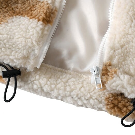 Teddy Bear Fleece Hooded Zip-up Jacket – Kawaiies