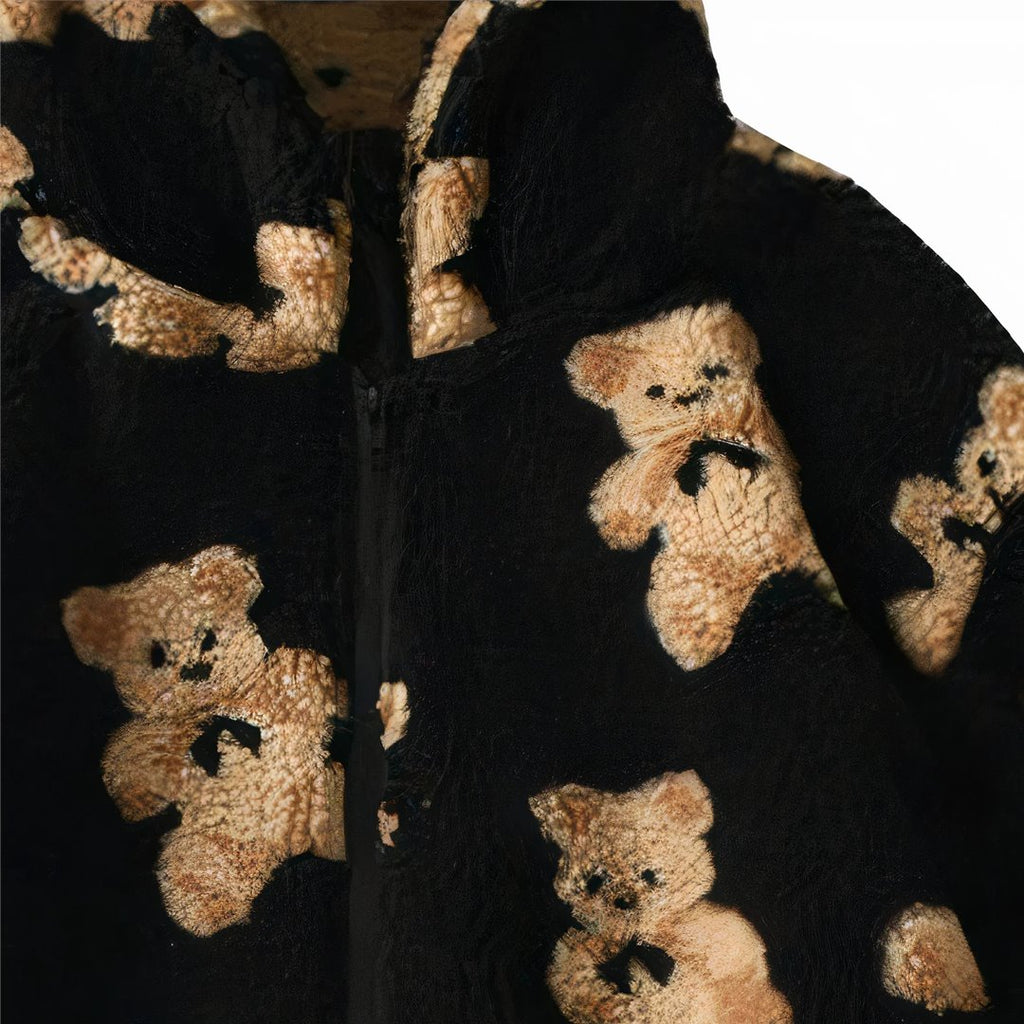 Teddy Bear Fleece Hooded Zip-up Jacket | NEW - Kawaiies - Adorable - Cute - Plushies - Plush - Kawaii