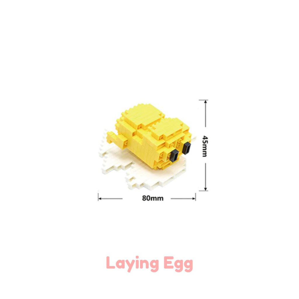 The Chill Lazy Egg Nano Building Blocks - Kawaiies - Adorable - Cute - Plushies - Plush - Kawaii