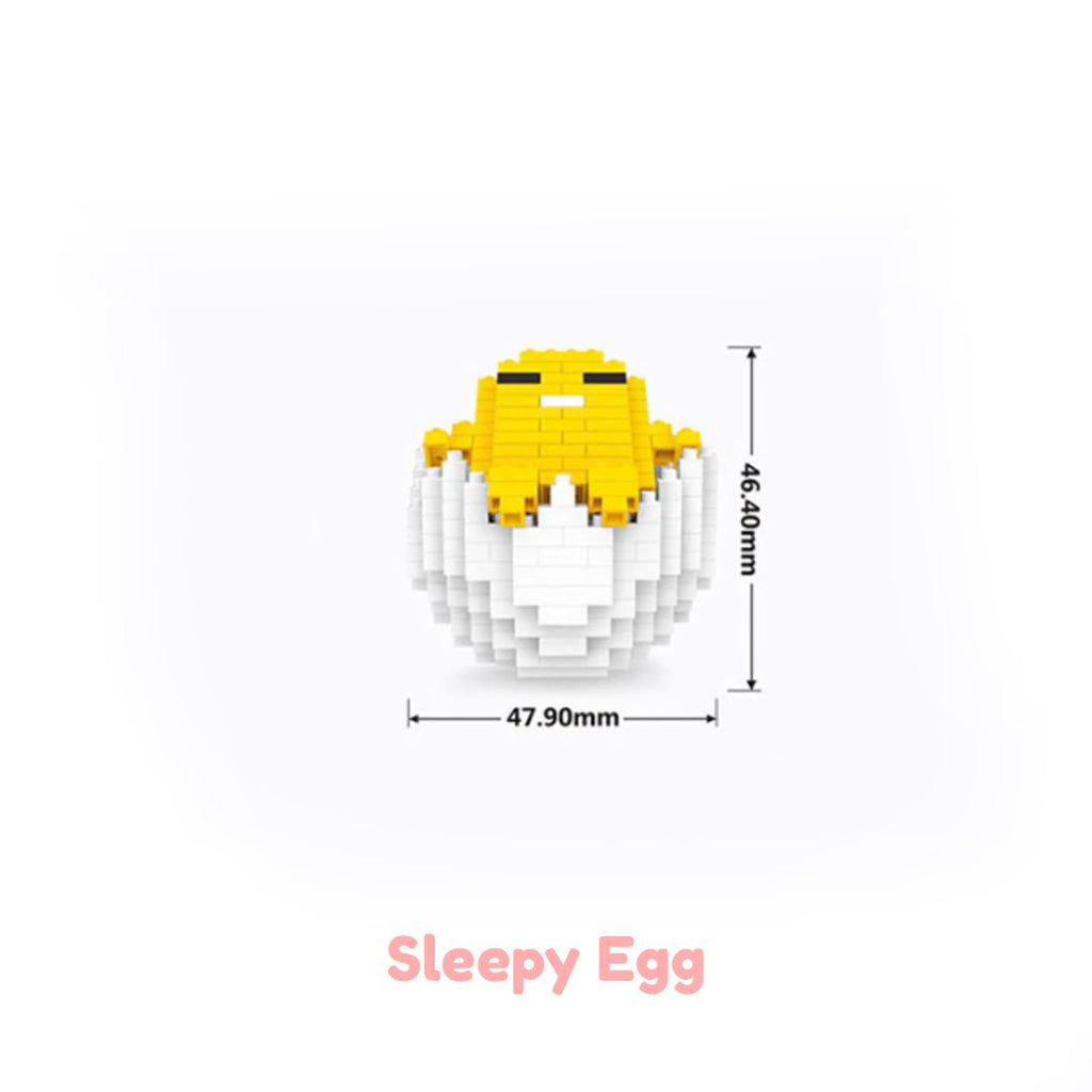The Chill Lazy Egg Nano Building Blocks - Kawaiies - Adorable - Cute - Plushies - Plush - Kawaii